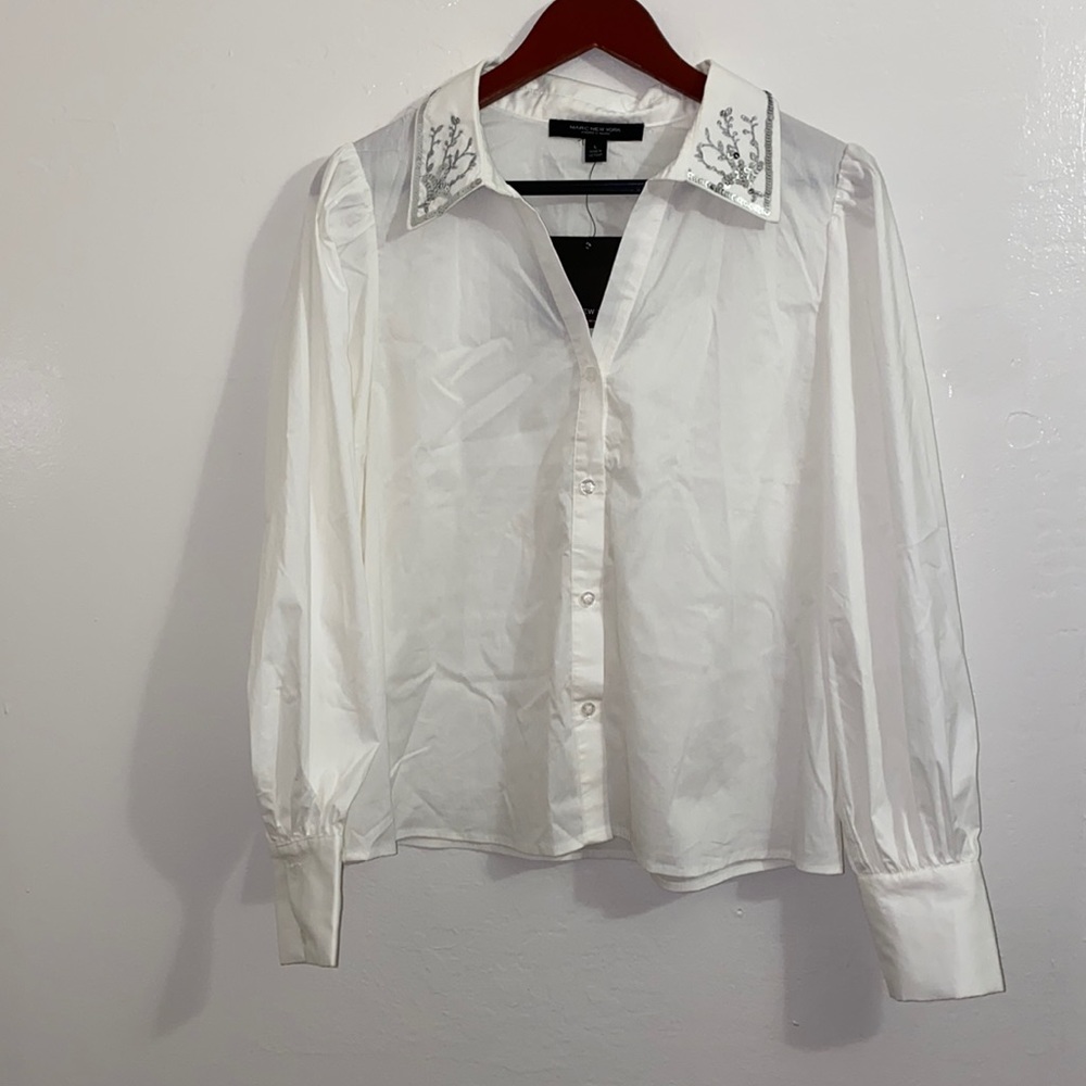 NWY Marc New York embellished collar button down
